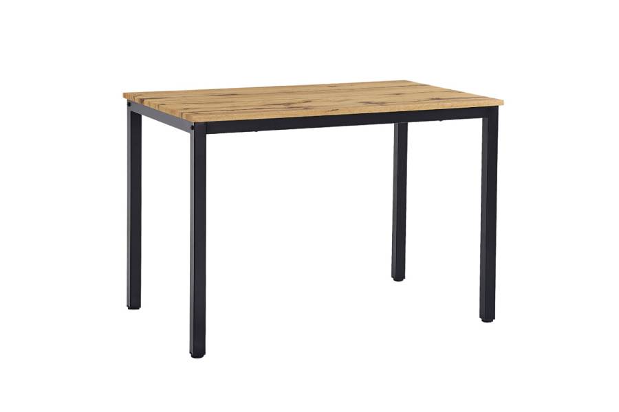 Τραπέζι Witte pakoworld MDF/Metal σε sonoma απόχρωση με μαύρο πόδι 110x70x76εκ