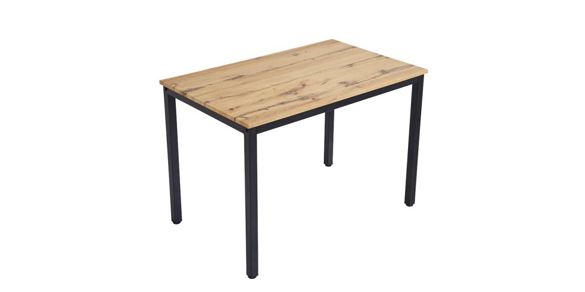 Τραπέζι Witte pakoworld MDF/Metal σε sonoma απόχρωση με μαύρο πόδι 110x70x76εκ