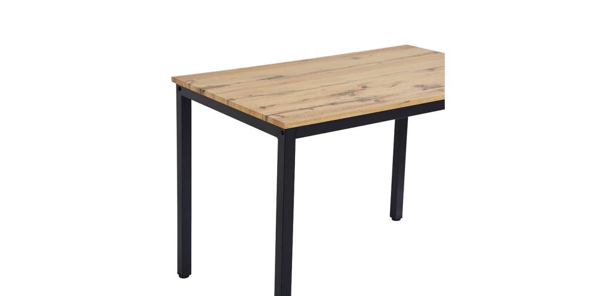 Τραπέζι Witte pakoworld MDF/Metal σε sonoma απόχρωση με μαύρο πόδι 110x70x76εκ