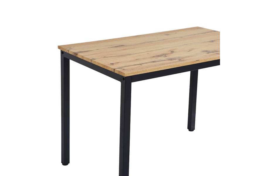Τραπέζι Witte pakoworld MDF/Metal σε sonoma απόχρωση με μαύρο πόδι 110x70x76εκ