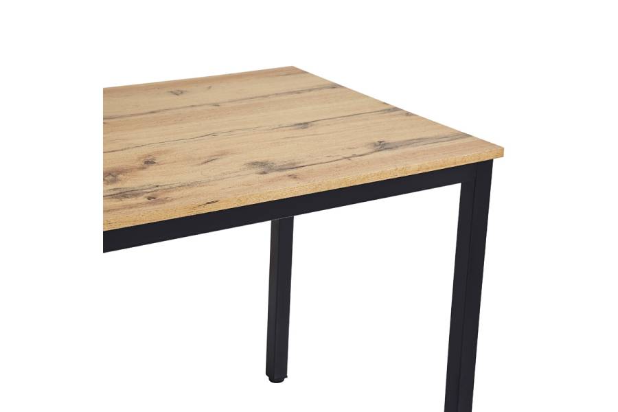 Τραπέζι Witte pakoworld MDF/Metal σε sonoma απόχρωση με μαύρο πόδι 110x70x76εκ