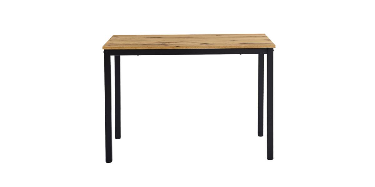 Τραπέζι Witte pakoworld MDF/Metal σε sonoma απόχρωση με μαύρο πόδι 110x70x76εκ