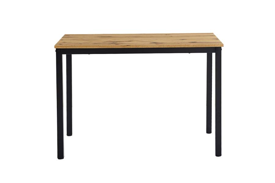 Τραπέζι Witte pakoworld MDF/Metal σε sonoma απόχρωση με μαύρο πόδι 110x70x76εκ