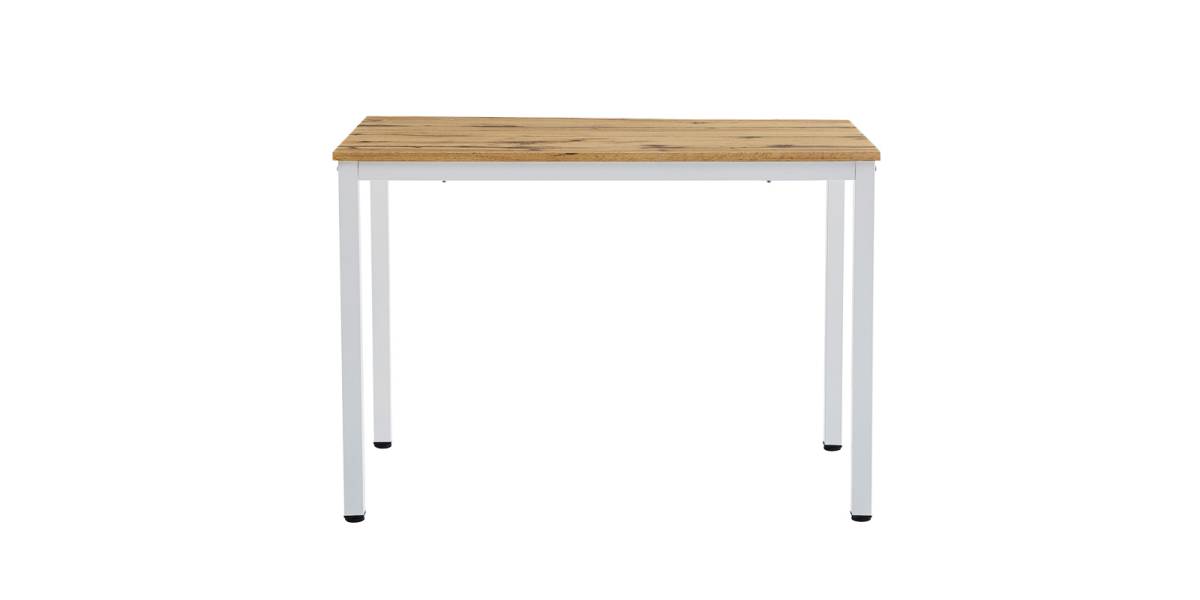 Τραπέζι Witte pakoworld MDF/Metal σε sonoma απόχρωση με λευκο πόδι 110x70x76εκ