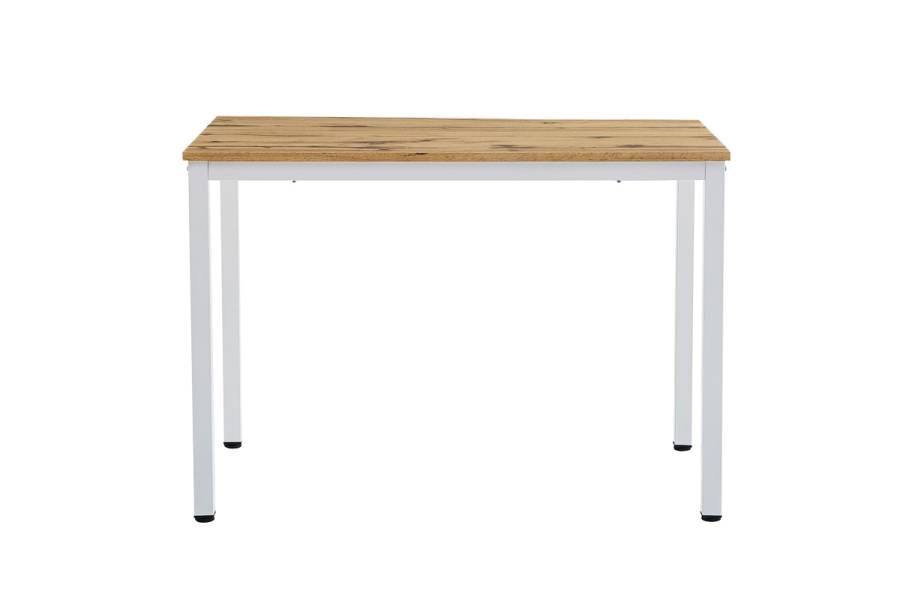 Τραπέζι Witte pakoworld MDF/Metal σε sonoma απόχρωση με λευκο πόδι 110x70x76εκ