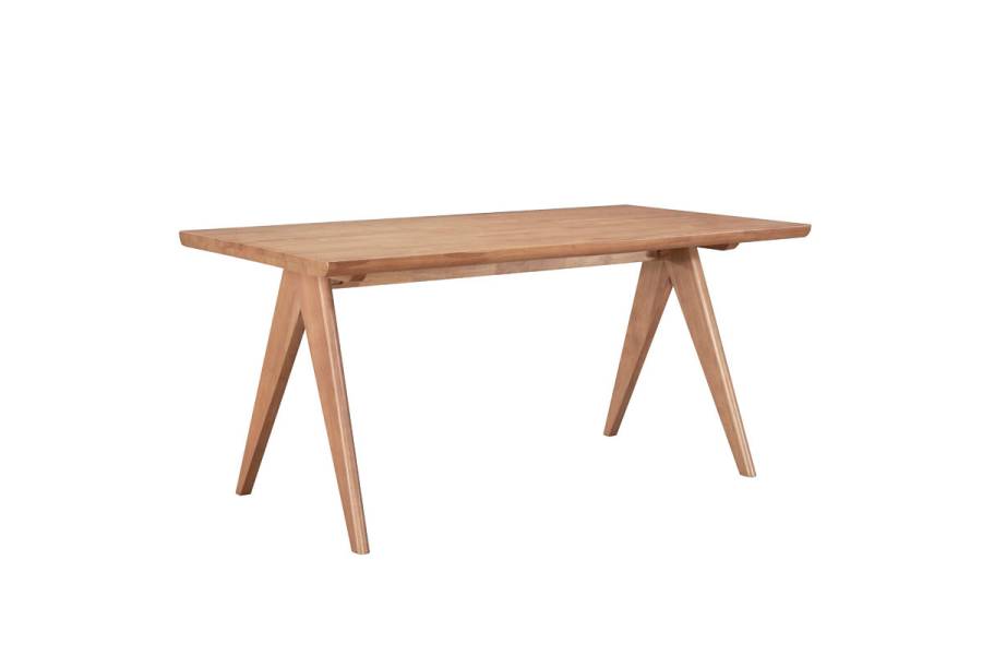 Τραπέζι Winslow pakoworld ξύλο rubberwood σε ανοιχτό καρυδί χρώμα 200x100x75εκ