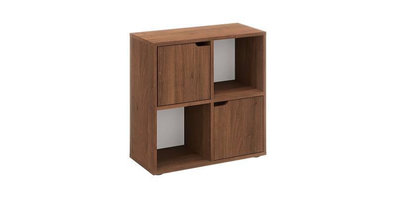 Βιβλιοθήκη Bookel pakoworld σε καρυδί απόχρωση 59.6x27.5x60.4εκ