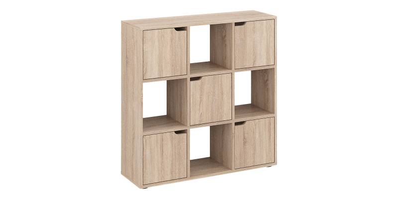 Βιβλιοθήκη Bookel pakoworld σε sonoma απόχρωση 88.5x27.5x89.3εκ