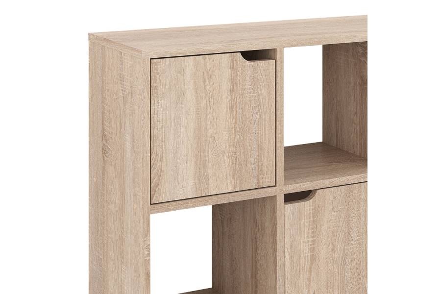 Βιβλιοθήκη Bookel pakoworld σε sonoma απόχρωση 88.5x27.5x89.3εκ