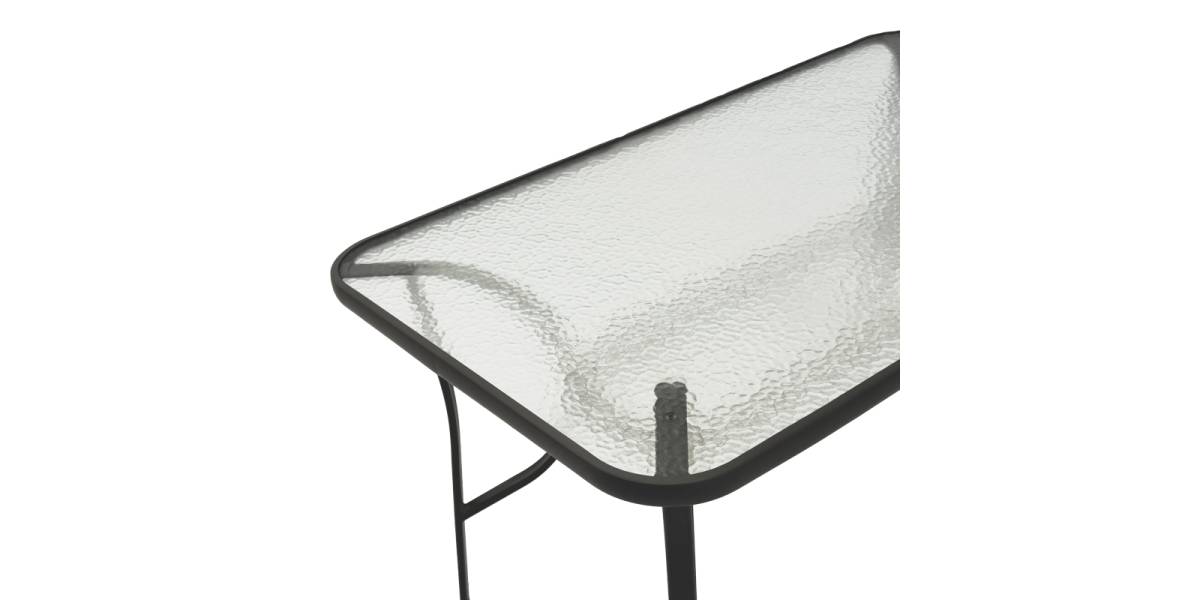 Τραπέζι Ensure pakoworld μέταλλο μαύρο-γυαλί 140x80x70εκ
