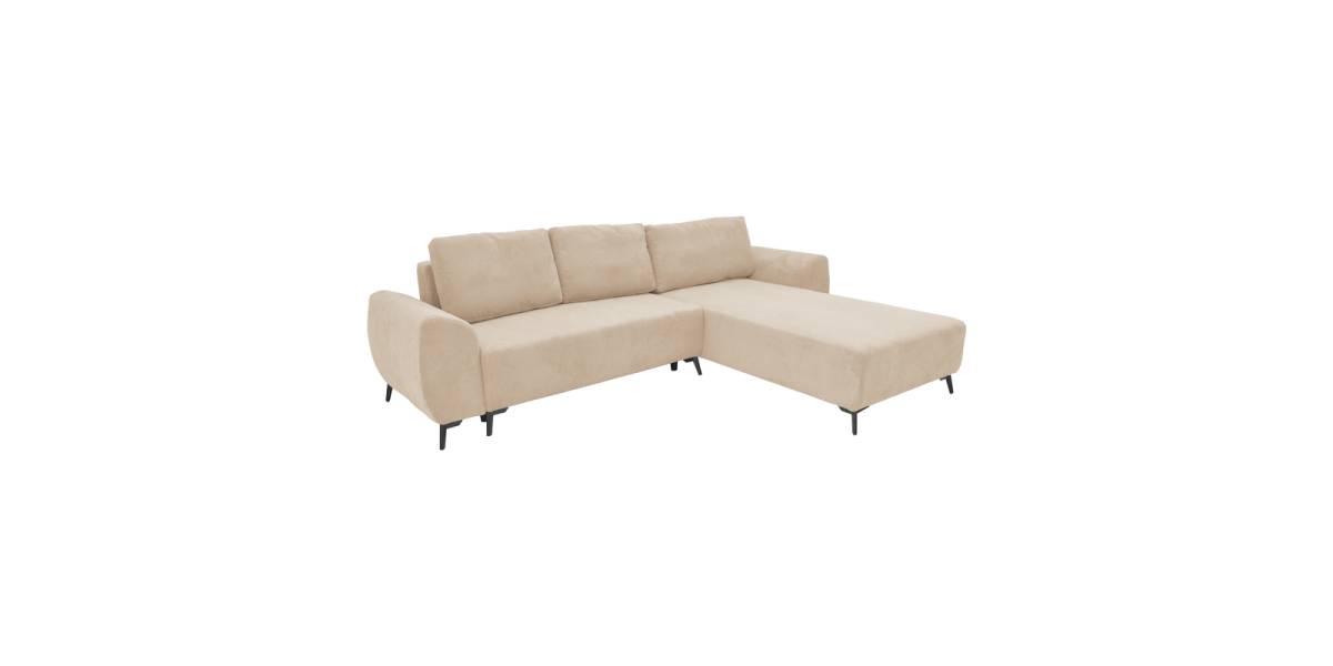 Kαναπές κρεβάτι τριθέσιος αναστρέψιμος Settee pakoworld ύφασμα με αποθηκευτικό χώρο σε μπεζ απόχρωση 286x204x93εκ