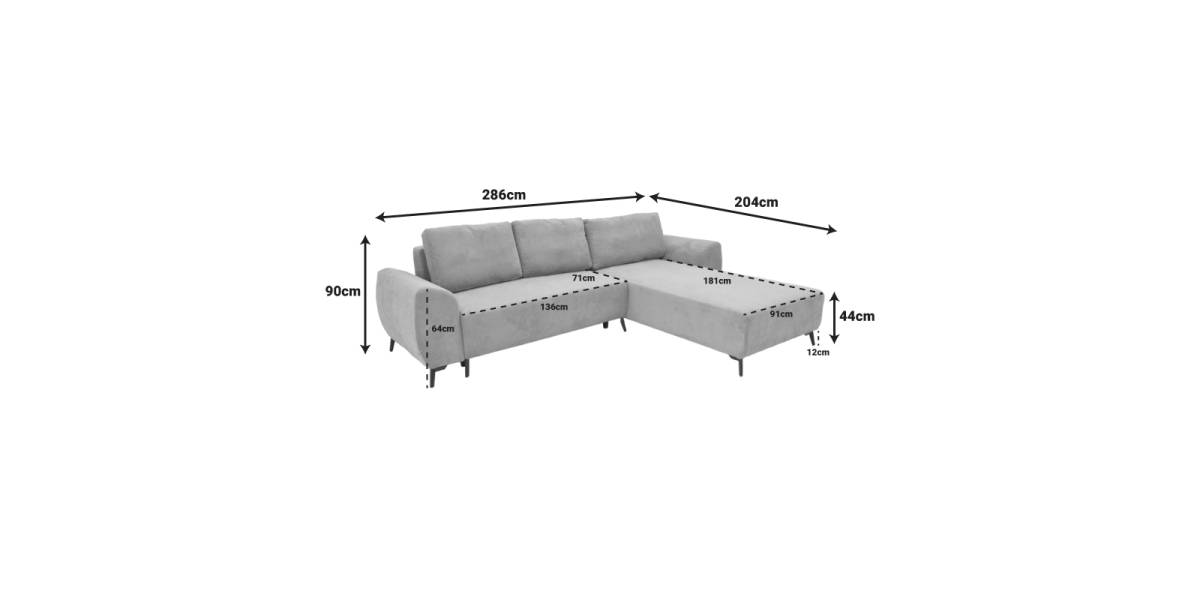 Kαναπές κρεβάτι τριθέσιος αναστρέψιμος Settee pakoworld ύφασμα με αποθηκευτικό χώρο σε μπεζ απόχρωση 286x204x93εκ