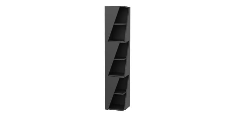 Βιβλιοθήκη στήλη Klaro pakoworld σε ανθρακί απόχρωση 32x32x165εκ