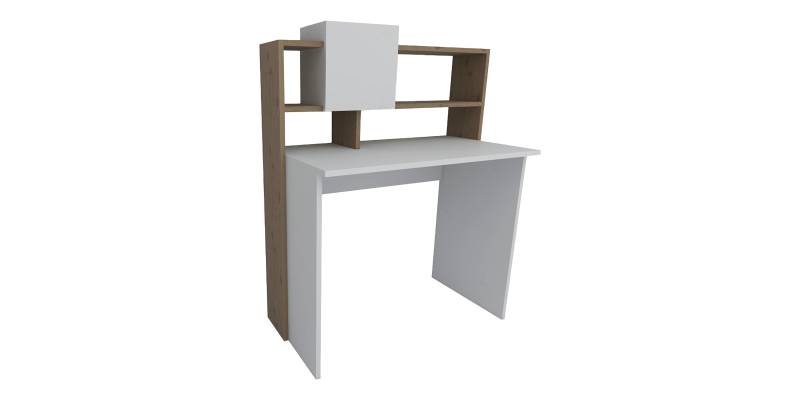 Γραφείο εργασίας Koogi pakoworld σε oak-λευκή απόχρωση 94x60x118εκ