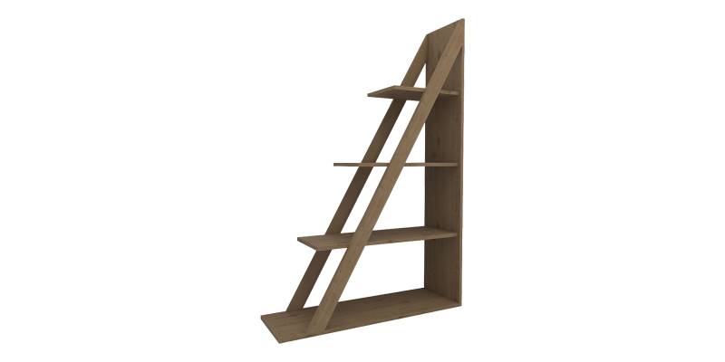 Βιβλιοθήκη Quina pakoworld σε oak απόχρωση 100x30x150εκ