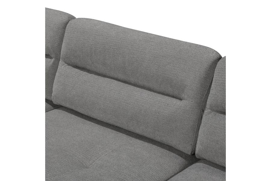 Γωνιακός καναπές δεξιά γωνία Camile pakoworld ύφασμα σε ανθρακί απόχρωση 270x174x95εκ