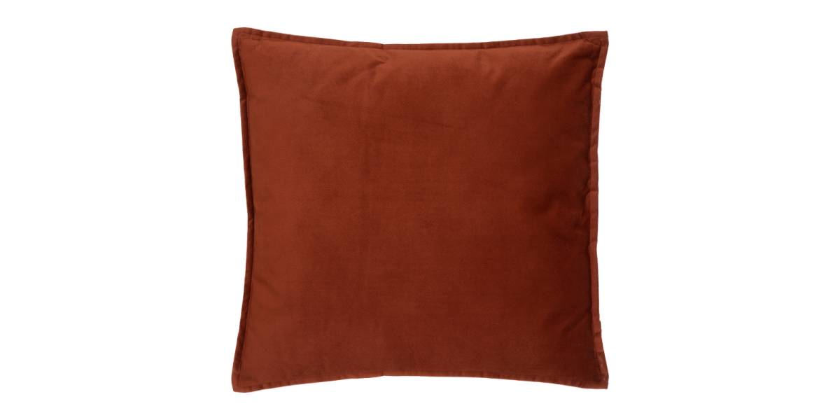 Μαξιλάρι διακοσμητικό Glober pakoworld ύφασμα σε terracotta απόχρωση 45x45εκ