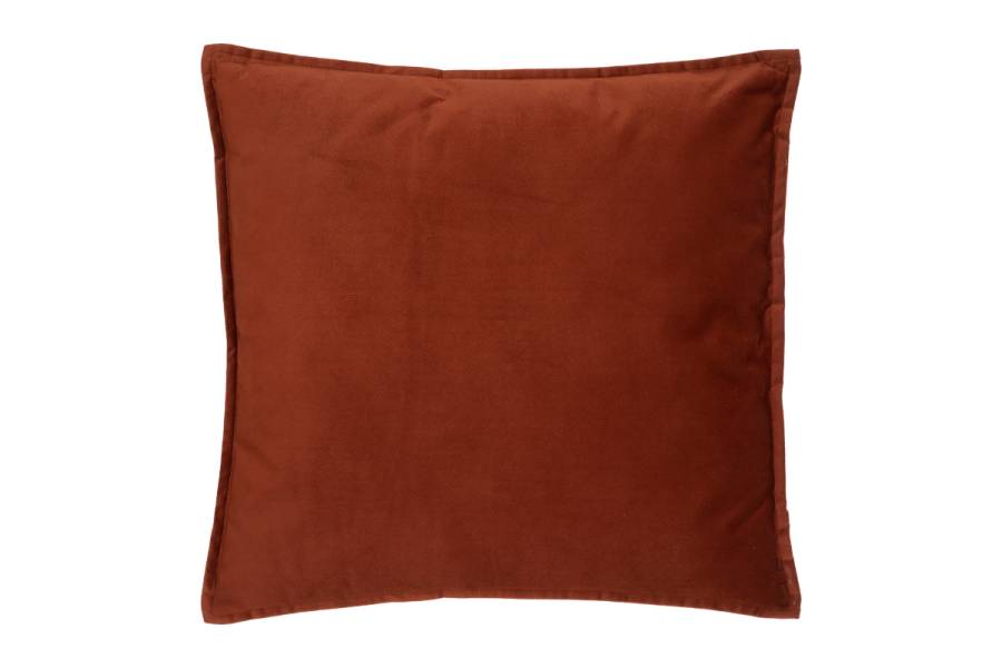 Μαξιλάρι διακοσμητικό Glober pakoworld ύφασμα σε terracotta απόχρωση 45x45εκ