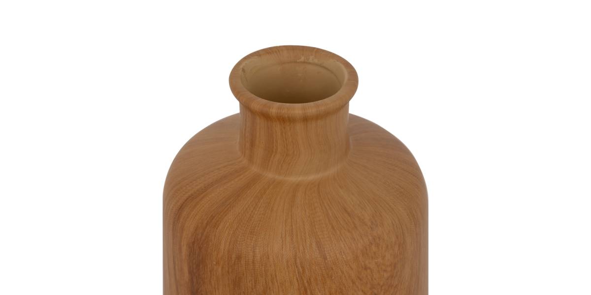 Βάζο Desel pakoworld κεραμικό σε φυσική απόχρωση Φ11x18εκ