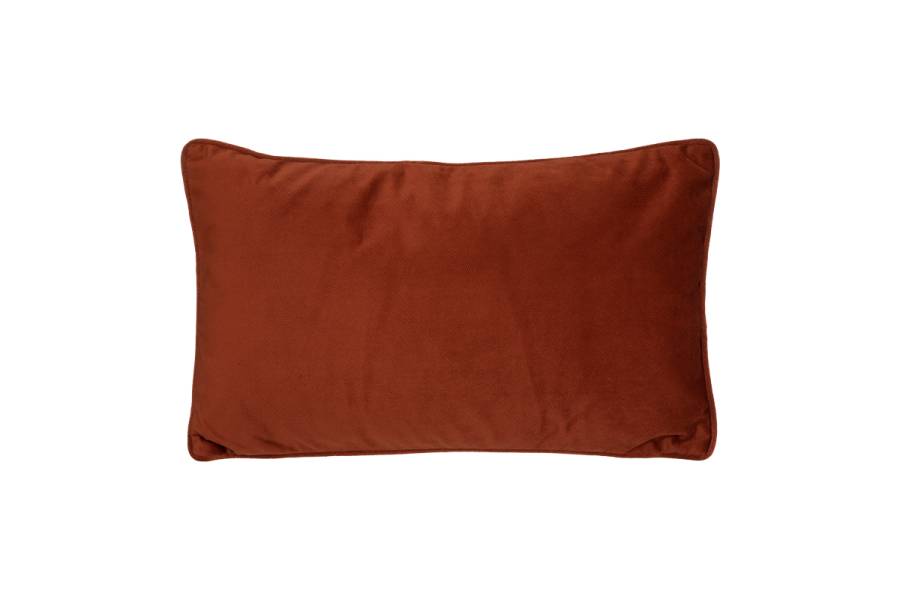 Μαξιλάρι διακοσμητικό Lubel pakoworld ύφασμα σε terracotta απόχρωση 30x50εκ