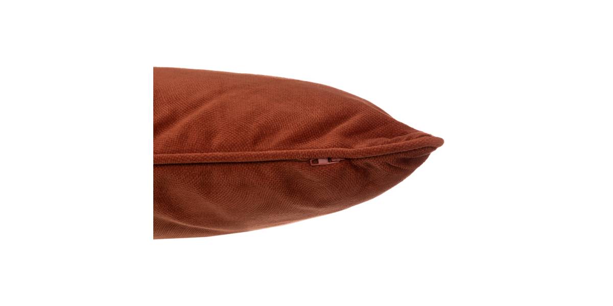 Μαξιλάρι διακοσμητικό Lubel pakoworld ύφασμα σε terracotta απόχρωση 30x50εκ