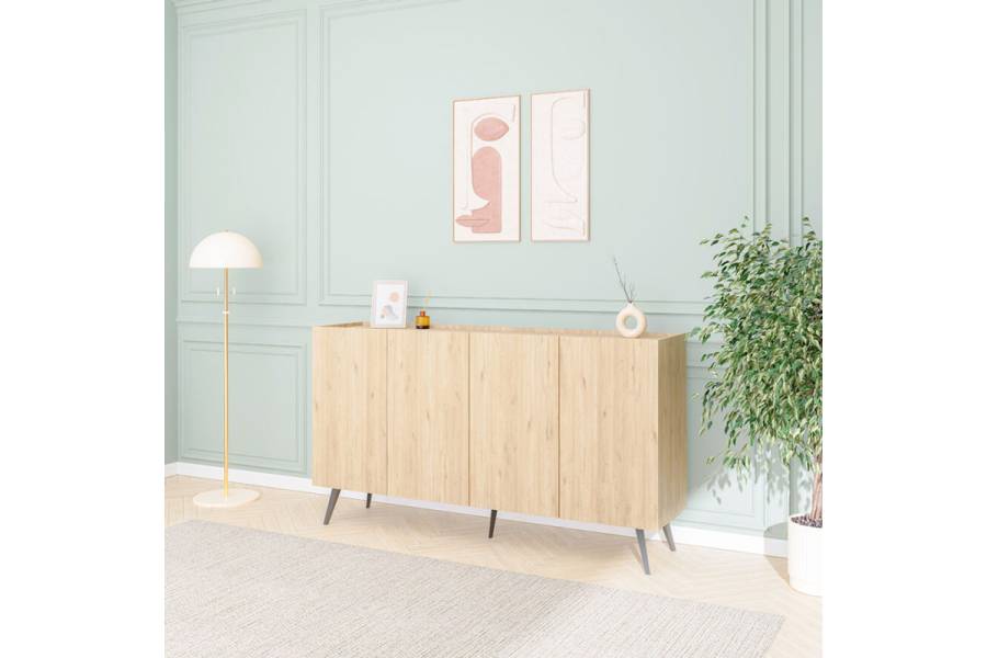 Μπουφές Kudro pakoworld σε oak απόχρωση 180x43x100εκ