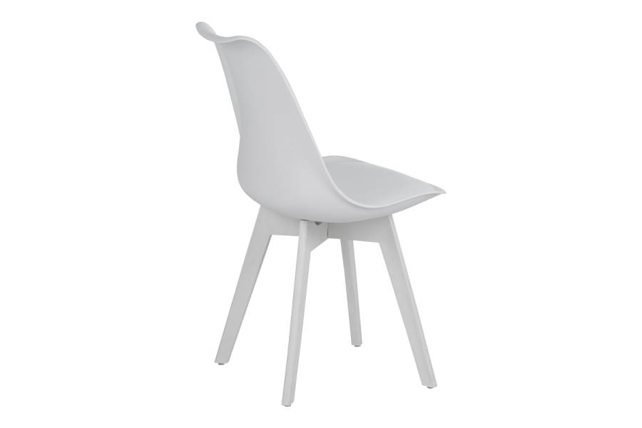 Καρέκλα Gaston I pakoworld PP-PU σε λευκή απόχρωση 48.5x53.5x81.5εκ
