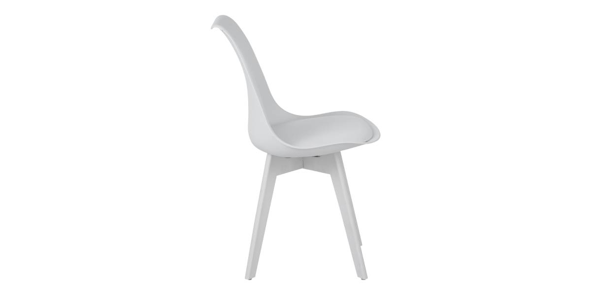 Καρέκλα Gaston I pakoworld PP-PU σε λευκή απόχρωση 48.5x53.5x81.5εκ