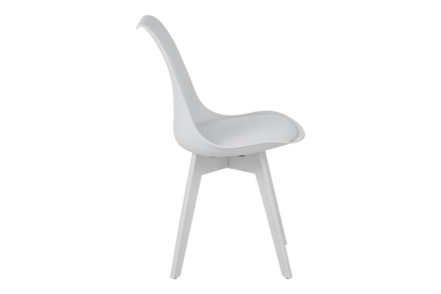 Καρέκλα Gaston I pakoworld PP-PU σε λευκή απόχρωση 48.5x53.5x81.5εκ
