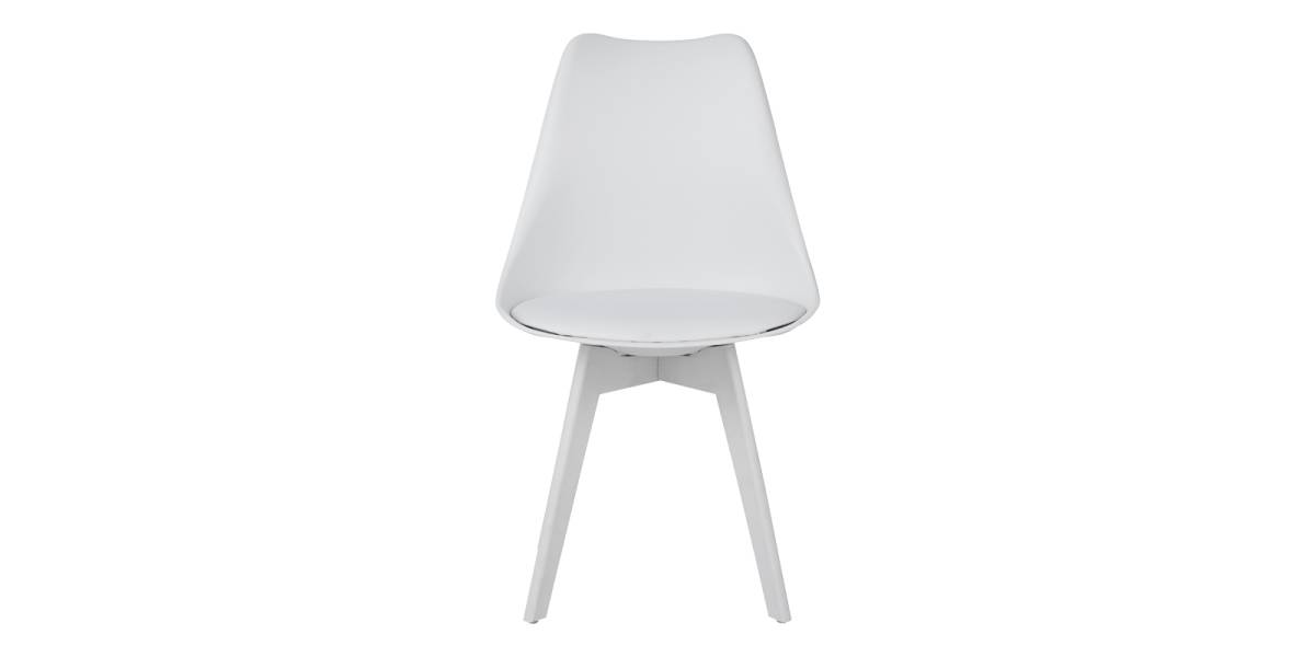 Καρέκλα Gaston I pakoworld PP-PU σε λευκή απόχρωση 48.5x53.5x81.5εκ
