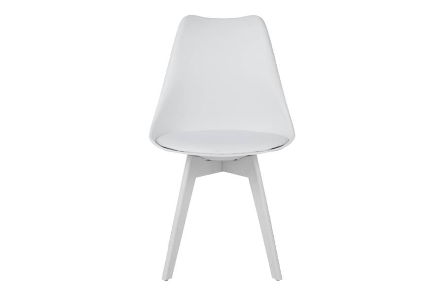 Καρέκλα Gaston I pakoworld PP-PU σε λευκή απόχρωση 48.5x53.5x81.5εκ