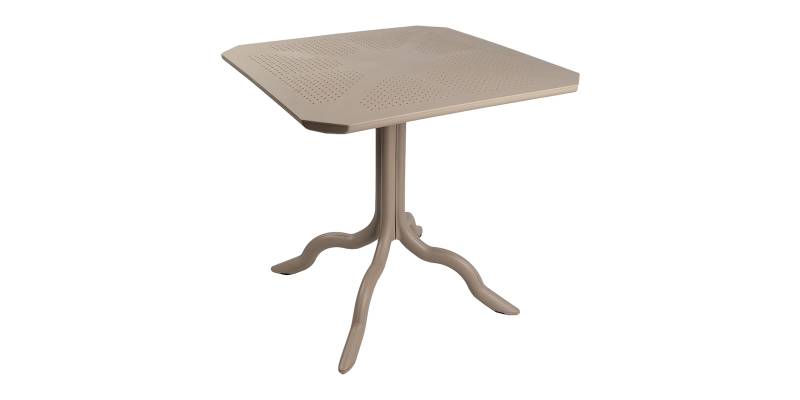 Τραπέζι Icon pakoworld PP σε απόχρωση cappucino 80x80x74.5εκ