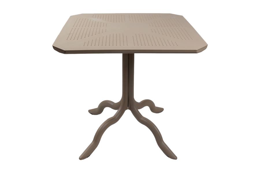 Τραπέζι Icon pakoworld PP σε απόχρωση cappucino 80x80x74.5εκ