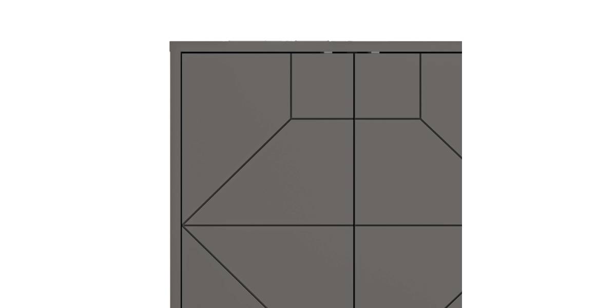 Μπουφές Dune pakoworld σε ανθρακί απόχρωση 181x35x77.4εκ