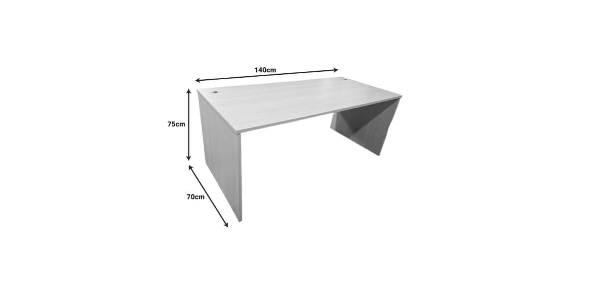 Γραφείο εργασίας Armadi pakoworld σε sonoma-λευκή απόχρωση 140x70x75εκ