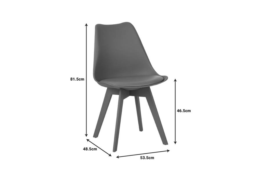 Καρέκλα Gaston I pakoworld PP-PU σε μέντα απόχρωση 48.5x53.5x81.5εκ