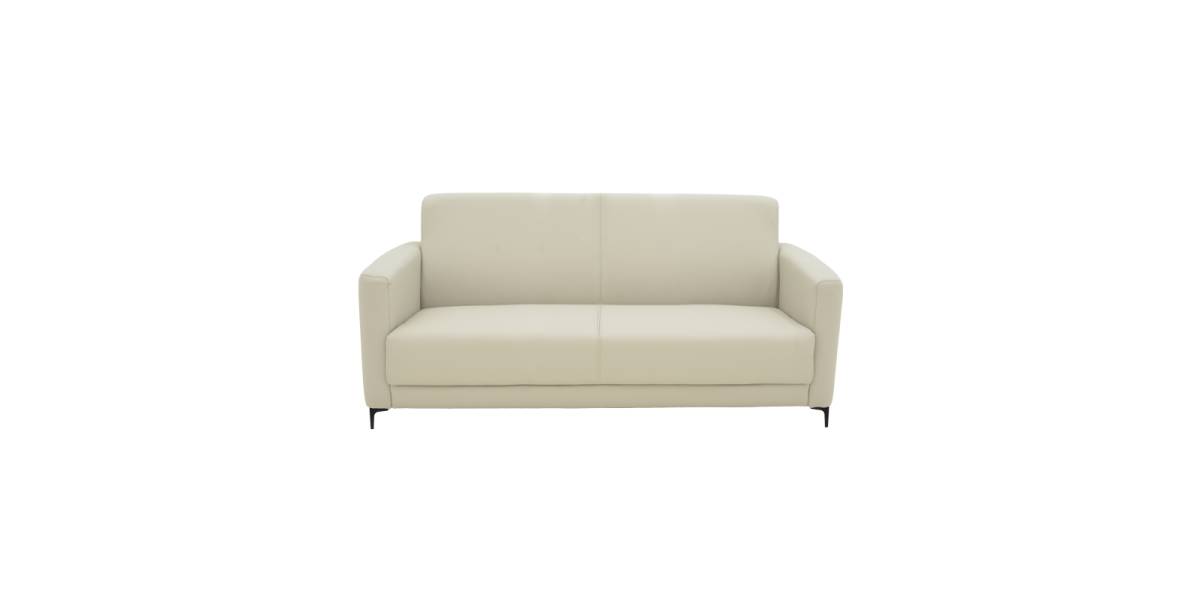 Καναπές διθέσιος Sidica I pakoworld PU σε μπεζ απόχρωση 135x82x81εκ
