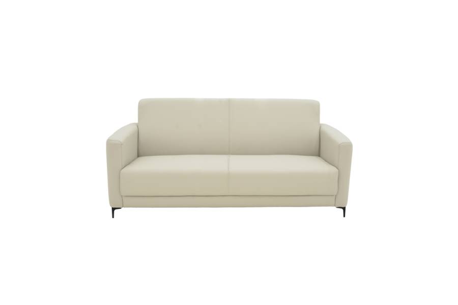 Καναπές διθέσιος Sidica I pakoworld PU σε μπεζ απόχρωση 135x82x81εκ