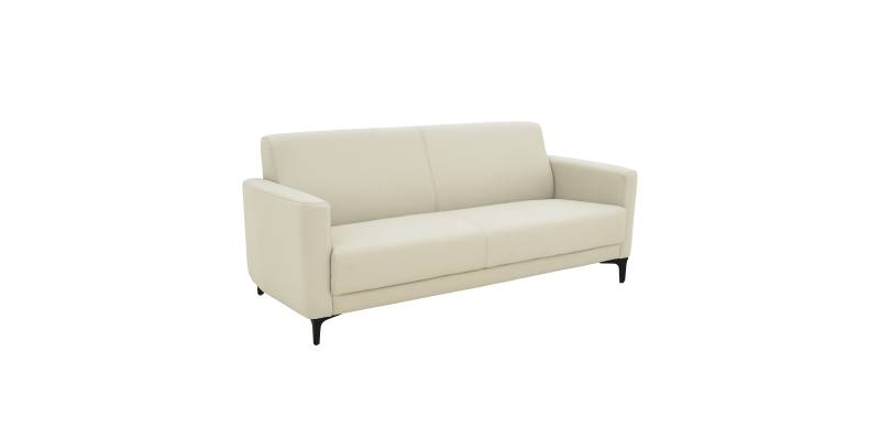 Καναπές τριθέσιος Sidica pakoworld PU σε μπεζ απόχρωση 185x82x81εκ