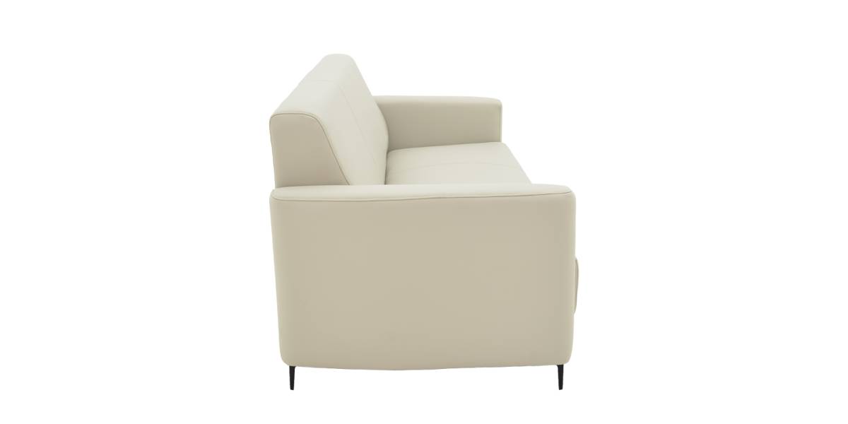 Καναπές τριθέσιος Sidica pakoworld PU σε μπεζ απόχρωση 185x82x81εκ