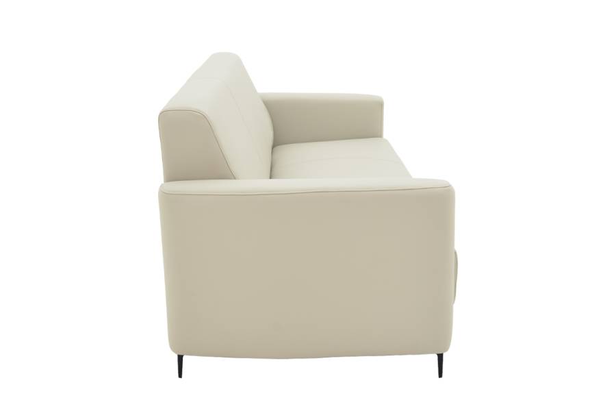 Καναπές τριθέσιος Sidica pakoworld PU σε μπεζ απόχρωση 185x82x81εκ