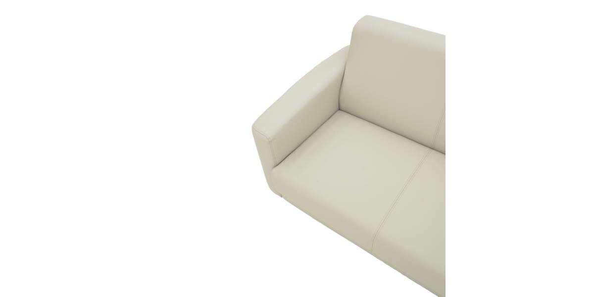 Καναπές τριθέσιος Sidica pakoworld PU σε μπεζ απόχρωση 185x82x81εκ