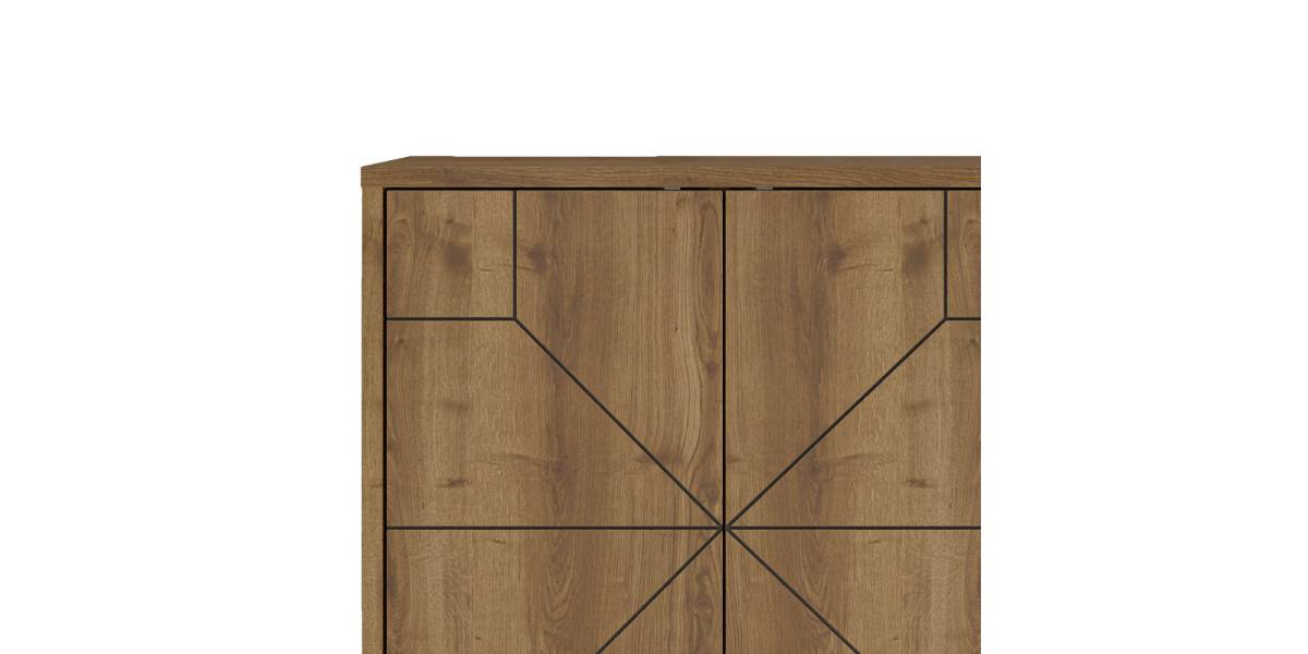 Μπουφές Dune pakoworld σε καρυδί απόχρωση 123x35x77.4εκ