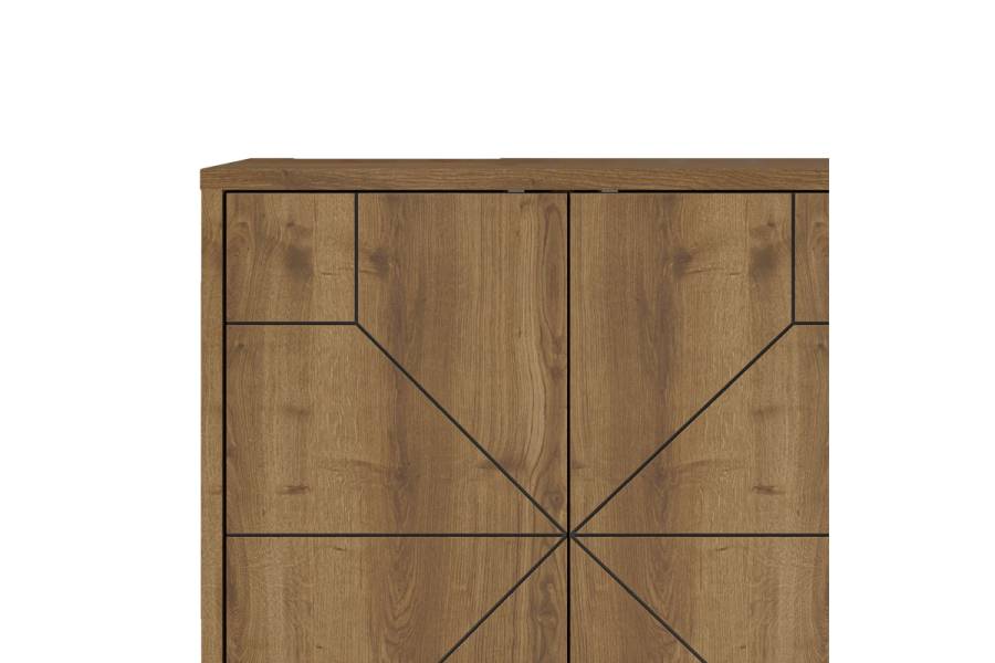 Μπουφές Dune pakoworld σε καρυδί απόχρωση 123x35x77.4εκ
