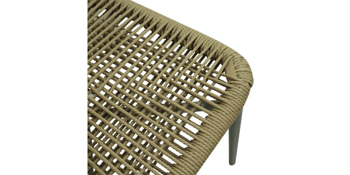 Καρέκλα αλουμινίου-pe rattan Agus pakoworld στοιβαζόμενη σε καφέ απόχρωση 55x63x77εκ