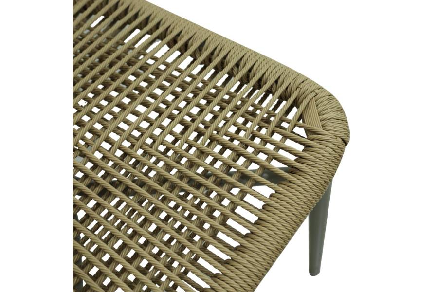 Καρέκλα αλουμινίου-pe rattan Agus pakoworld στοιβαζόμενη σε καφέ απόχρωση 55x63x77εκ