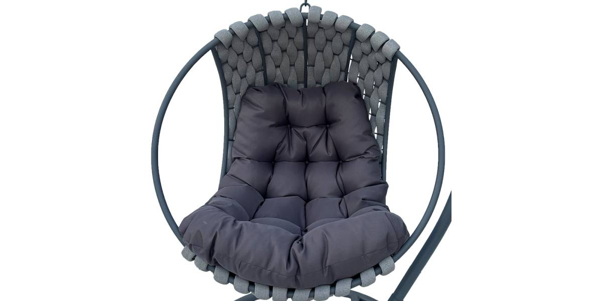 Κούνια φωλιά με βάση Makito pakoworld μέταλλο-pvc σε γκρι απόχρωση 100x105x195εκ