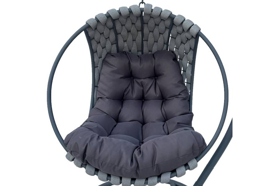 Κούνια φωλιά με βάση Makito pakoworld μέταλλο-pvc σε γκρι απόχρωση 100x105x195εκ