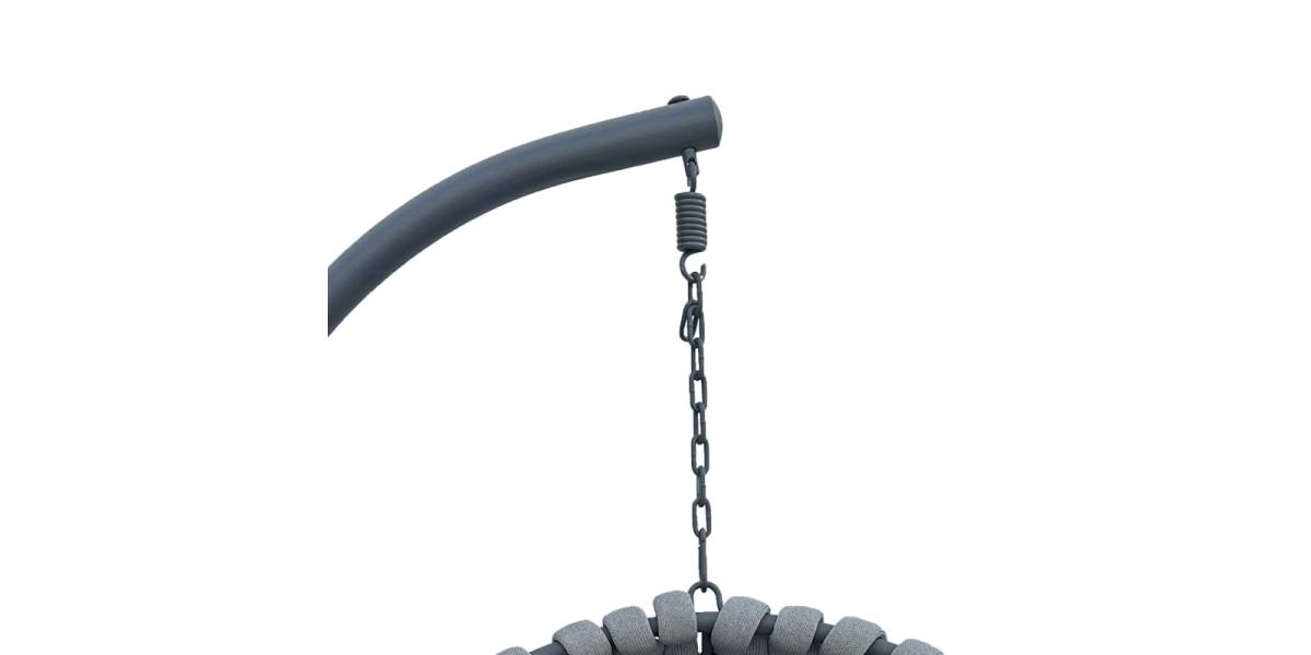 Κούνια φωλιά με βάση Makito pakoworld μέταλλο-pvc σε γκρι απόχρωση 100x105x195εκ