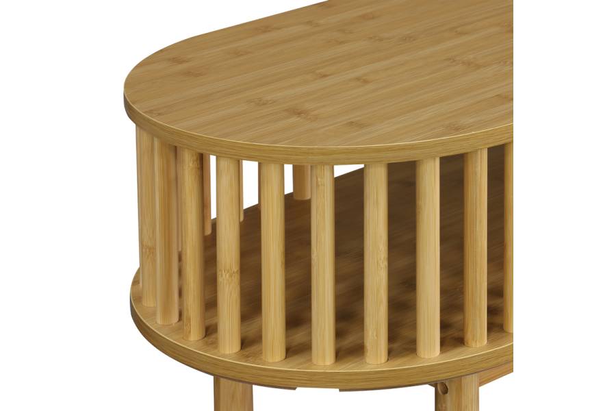 Κονσόλα Nodial pakoworld MDF/Bamboo σε φυσική απόχρωση 120x39x85εκ